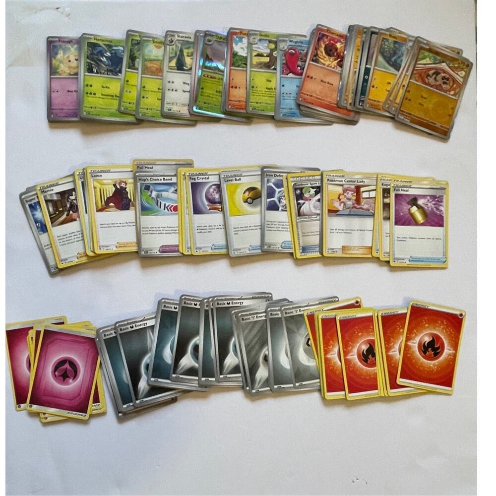 300 Pokemon Cards TCG Basic Trainer Energy 100/100/100 No Doubles No Fakes 16
